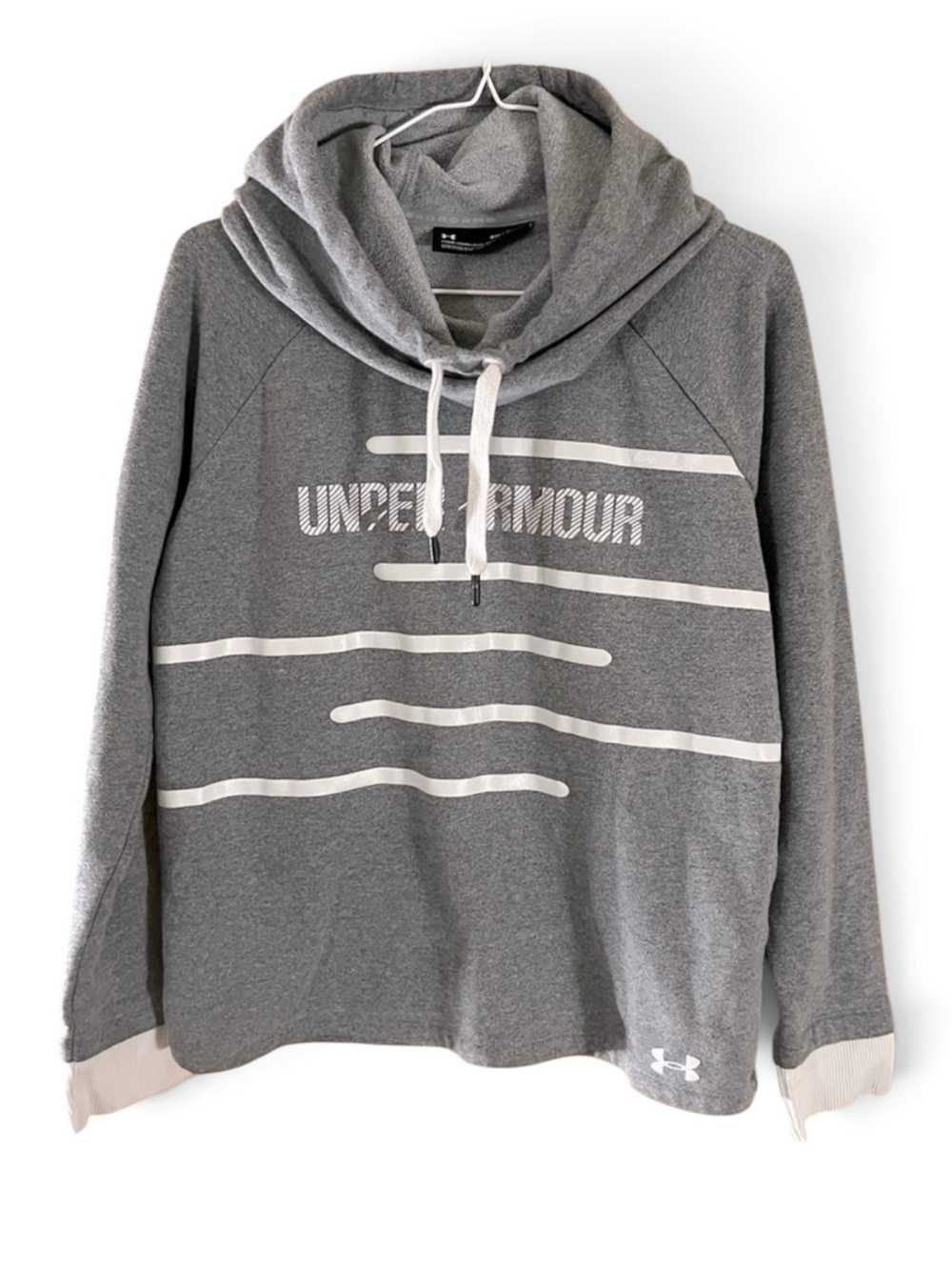 Under Armour Gray Cowl Neck Hoodie Sweatshirt